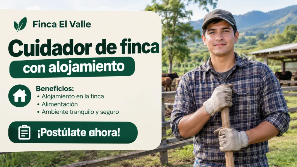 Cuidador de finca con alojamiento