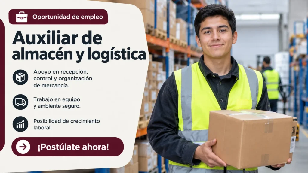 Auxiliar de almacén y logística